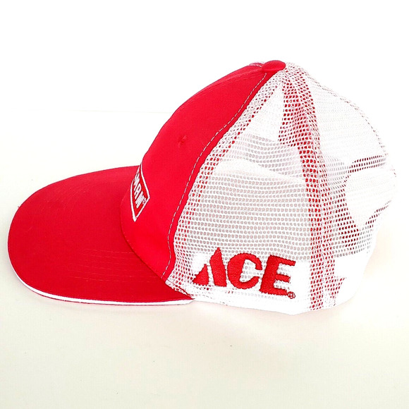 Craftsman Tools ACE Hardware Hat Cap Red White Embroidered Trucker Mesh Snapback - Picture 2 of 6